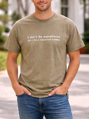 I Don’t Do Marathons But I Do A Marathon Runner Funny T-Shirt size L